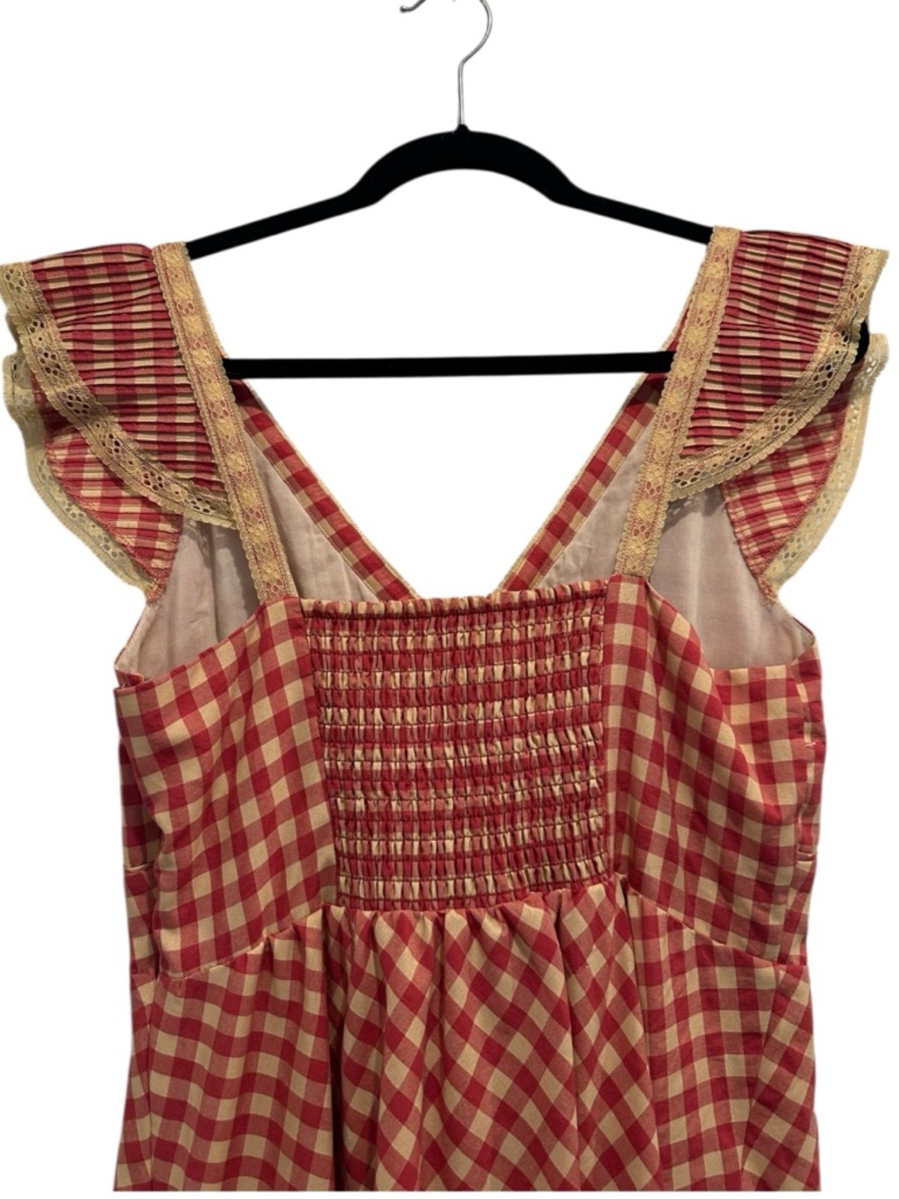 Find Me Now Mini Dress Gingham Red Large - Picture 7 of 9